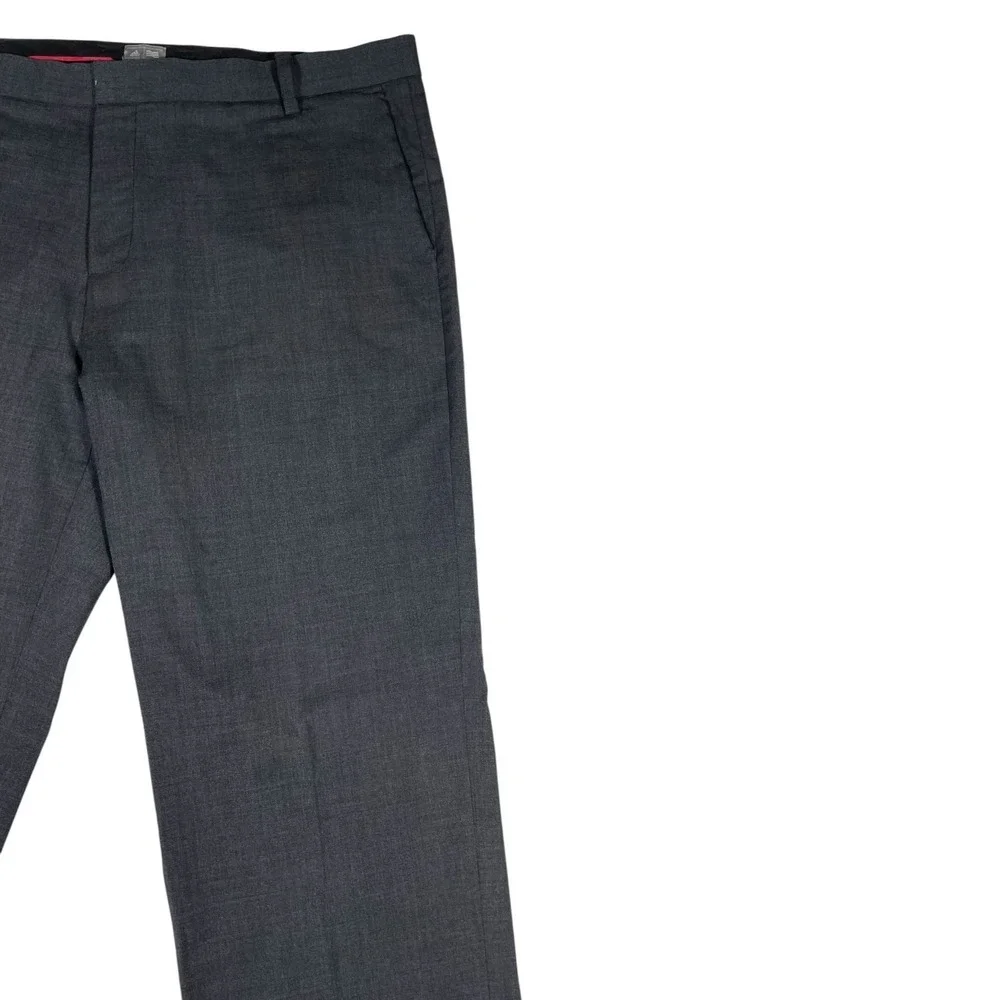 Adidas Adipure Golf Dress Pants Mens 40 Charcoal Gray Mid Rise Performance